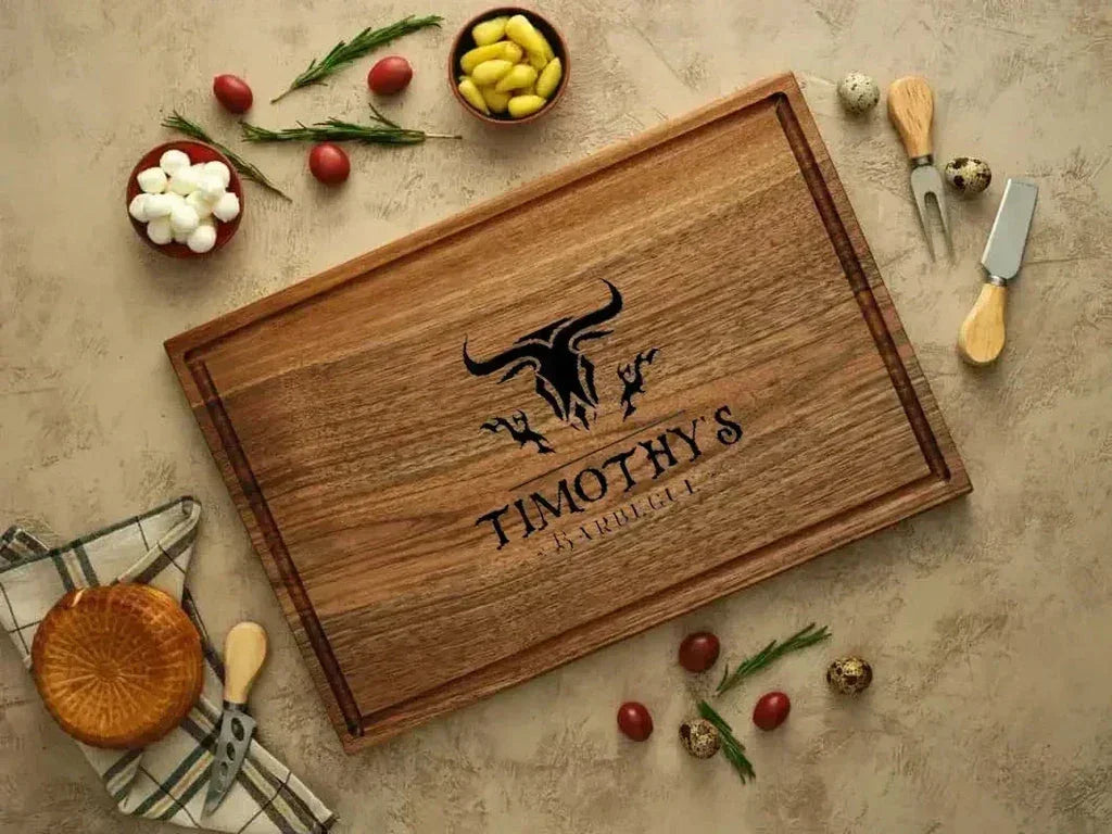 Personalized Carved Walnut Cutting Board