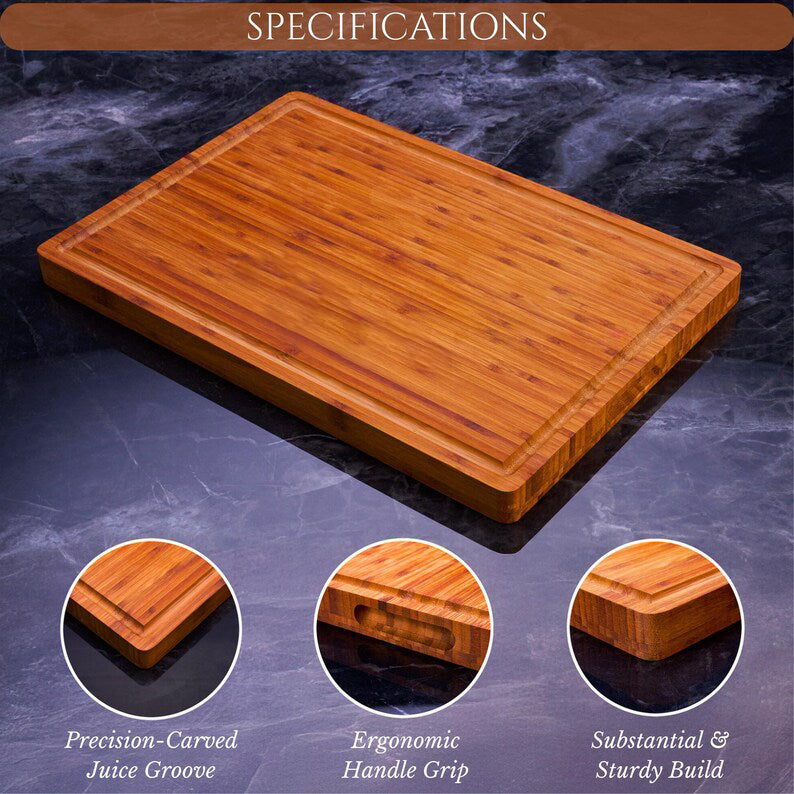 Personalized Bamboo Cutting Board Fathers Day BBQ Essential