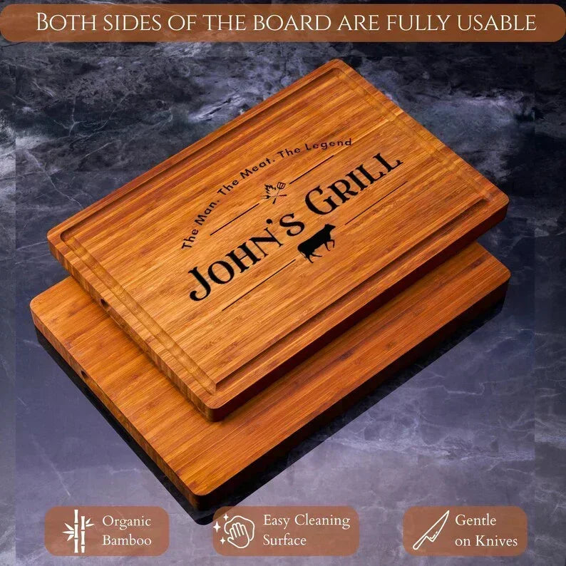 Personalized Custom Engraved Bamboo Cutting Board - Elyseeaqua
