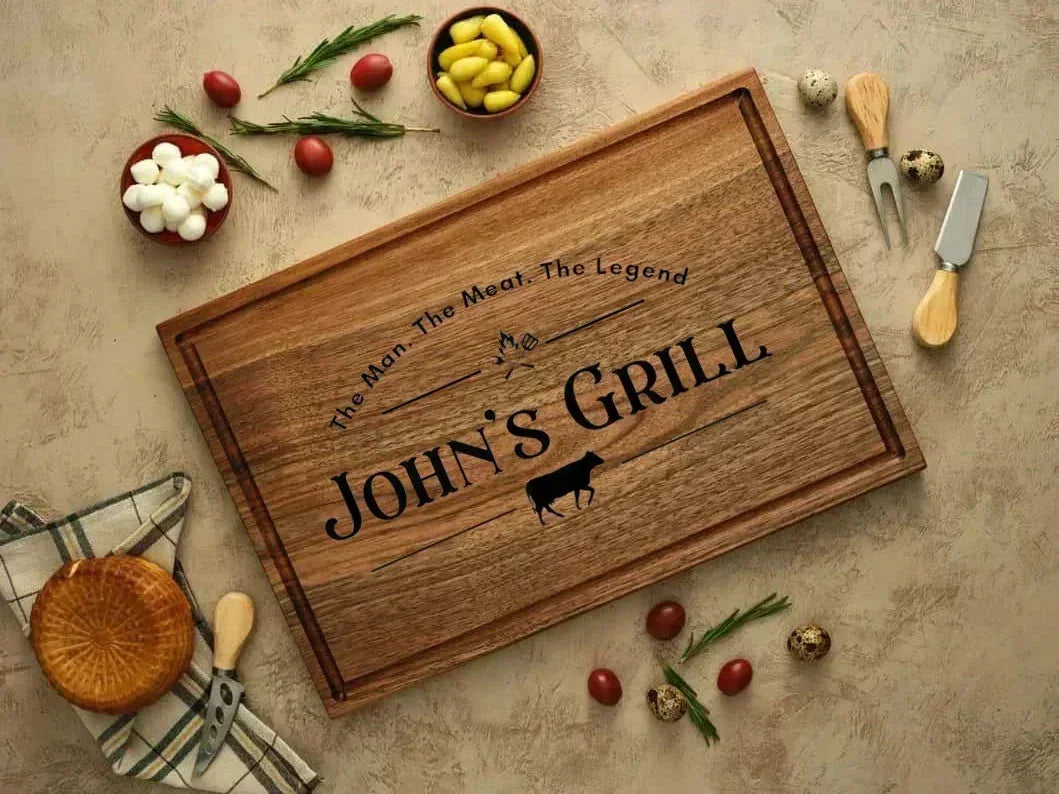 Personalized Walnut Cutting Board Retirement Celebration Gift