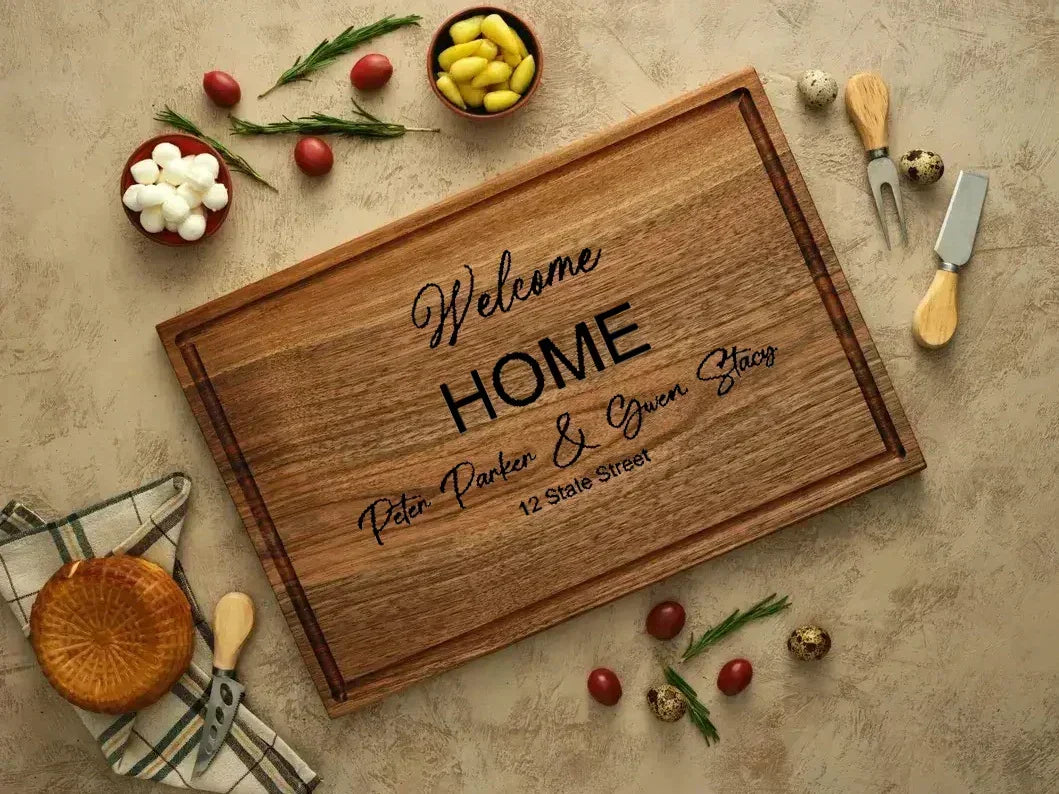 Personalized Walnut Cutting Board Retirement Celebration Gift