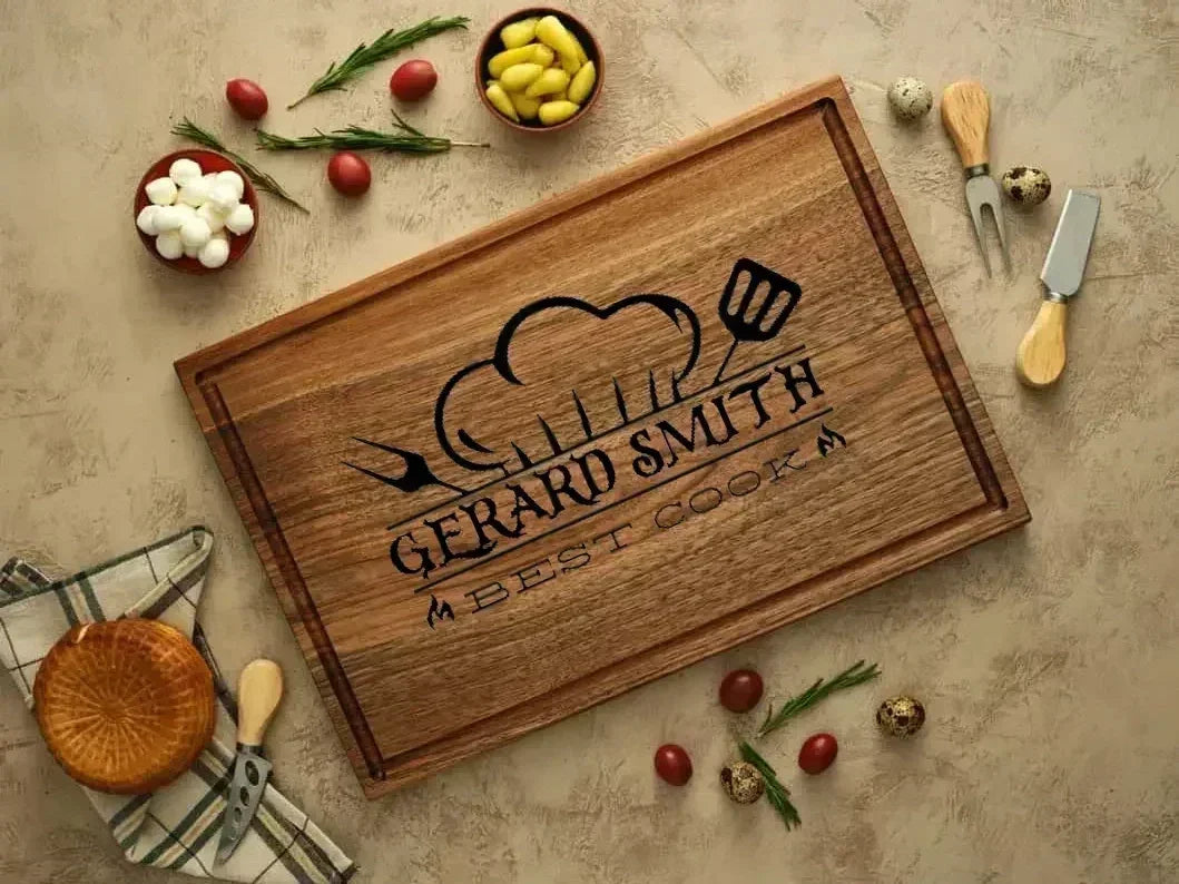 Personalized Walnut Cutting Board Retirement Celebration Gift