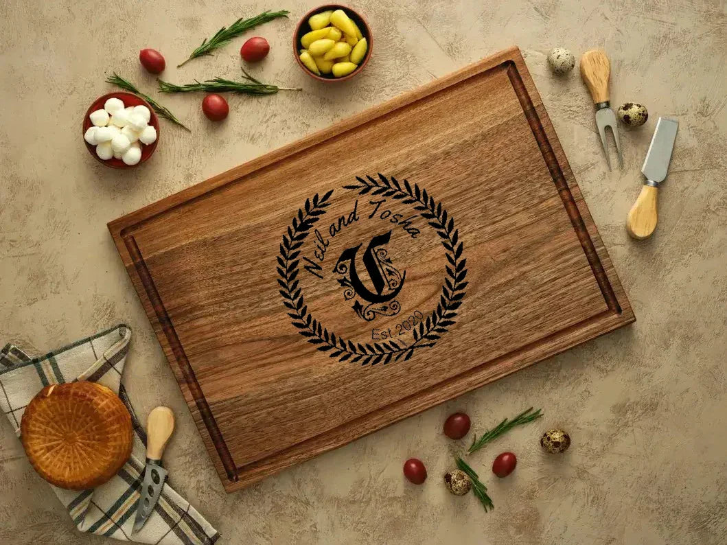 Personalized Walnut Cutting Board Fathers Day BBQ Essential