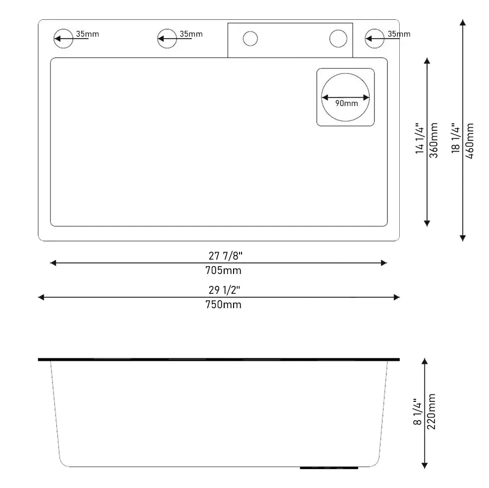 Elyseeaqua Single Bowl Workstation Kitchen Sink Set with Waterfall Faucet