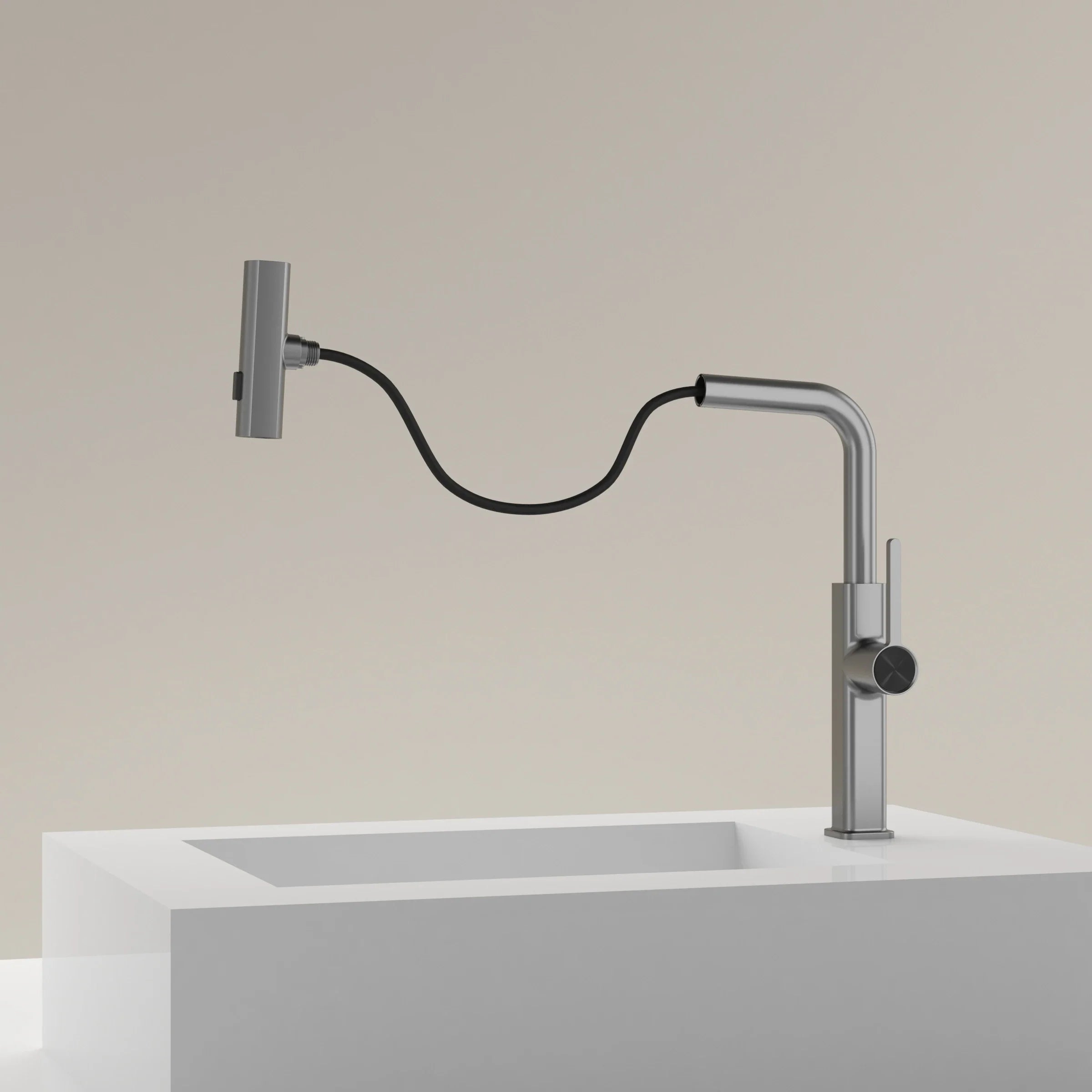 Elyseeaqua Waterfall & Pull-Out Kitchen Faucet