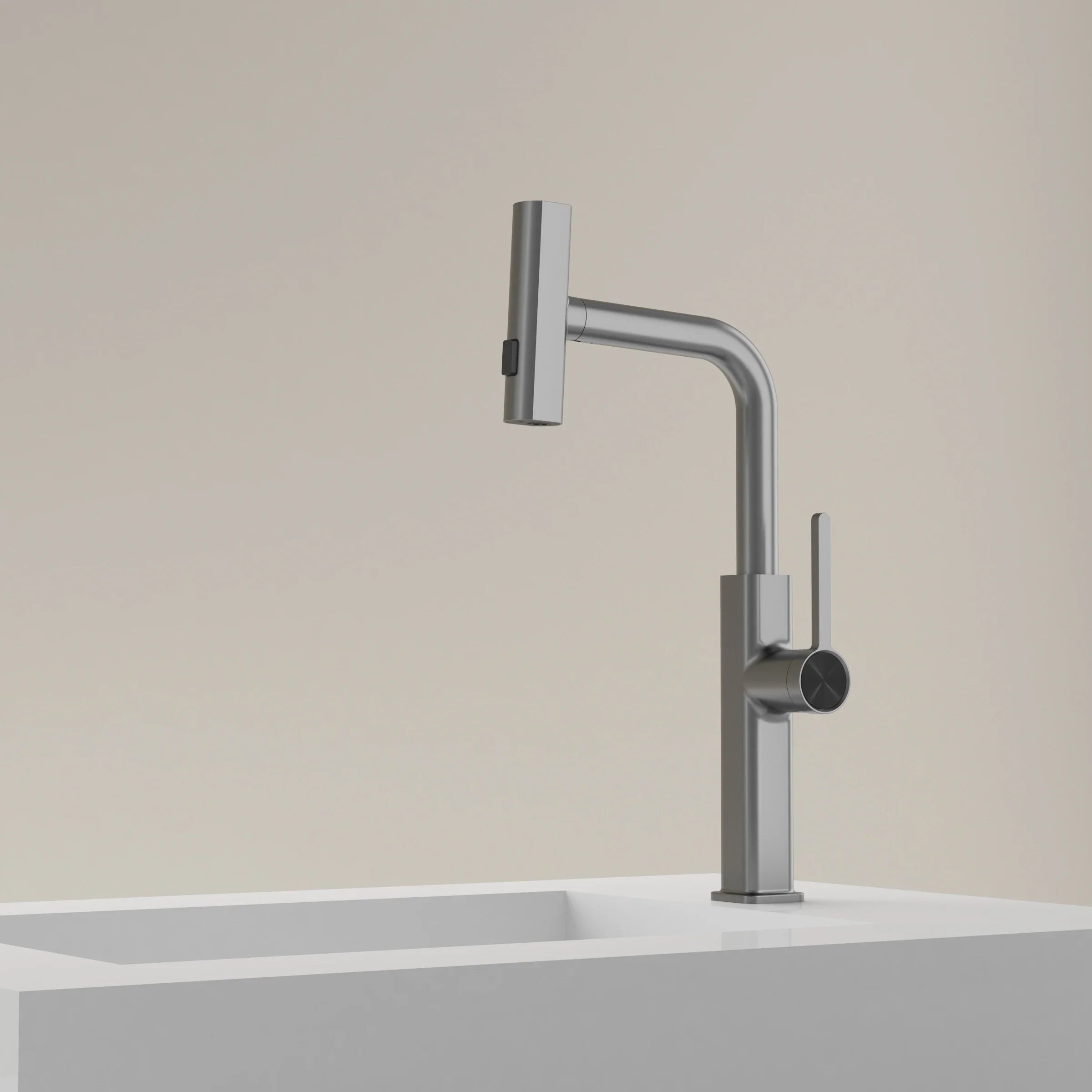 Elyseeaqua Waterfall & Pull-Out Kitchen Faucet