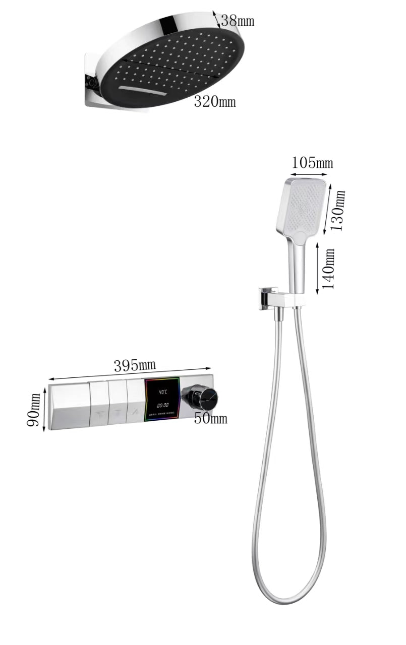 Elyseeaqua Multi-Function Concealed Shower With Digital Display