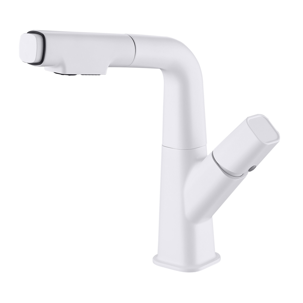 Elyseeaqua Pull-Out Lifting Basin Faucet White