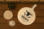 Pizza peel can be personalized with engraving for family gifts