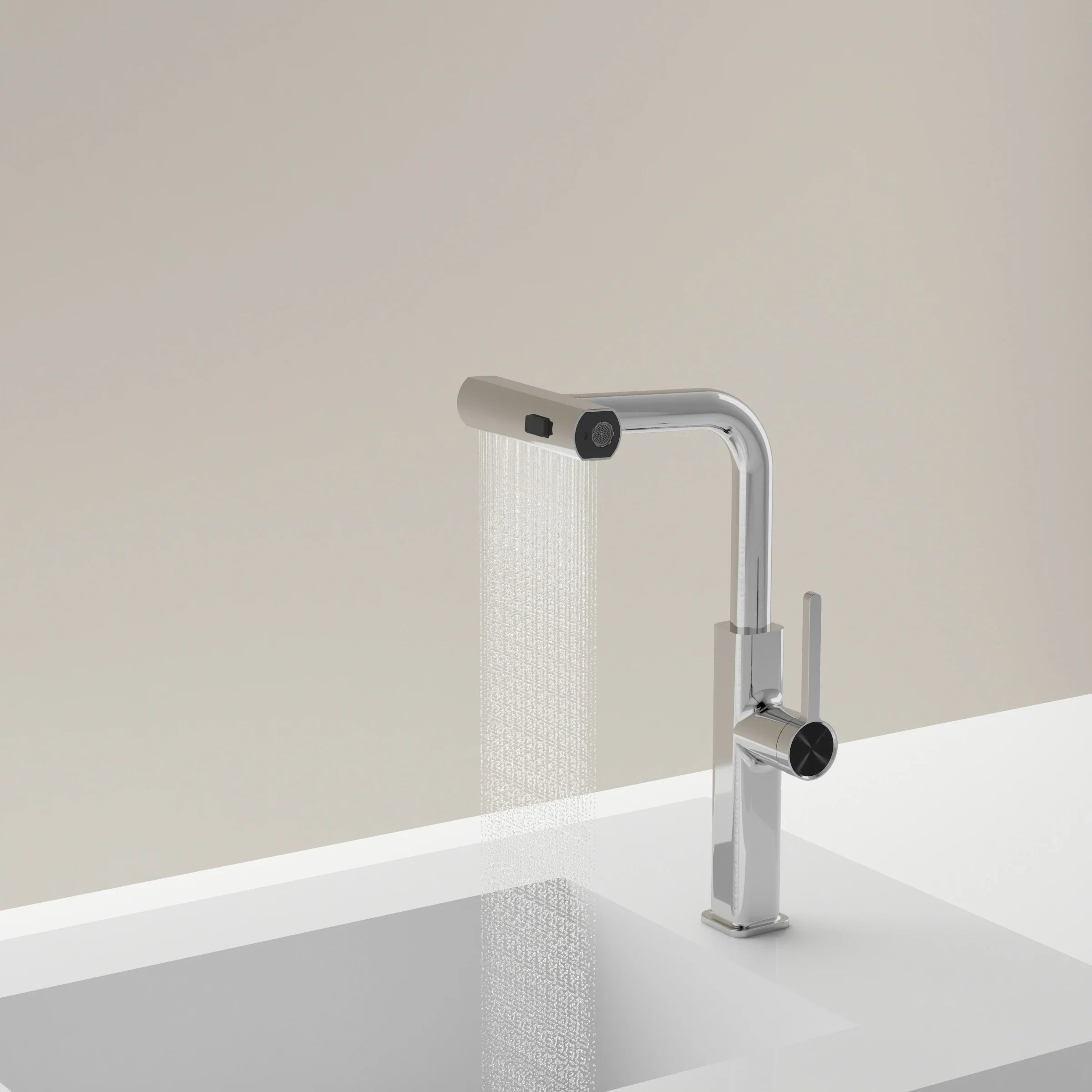 Elyseeaqua Waterfall & Pull-Out Kitchen Faucet