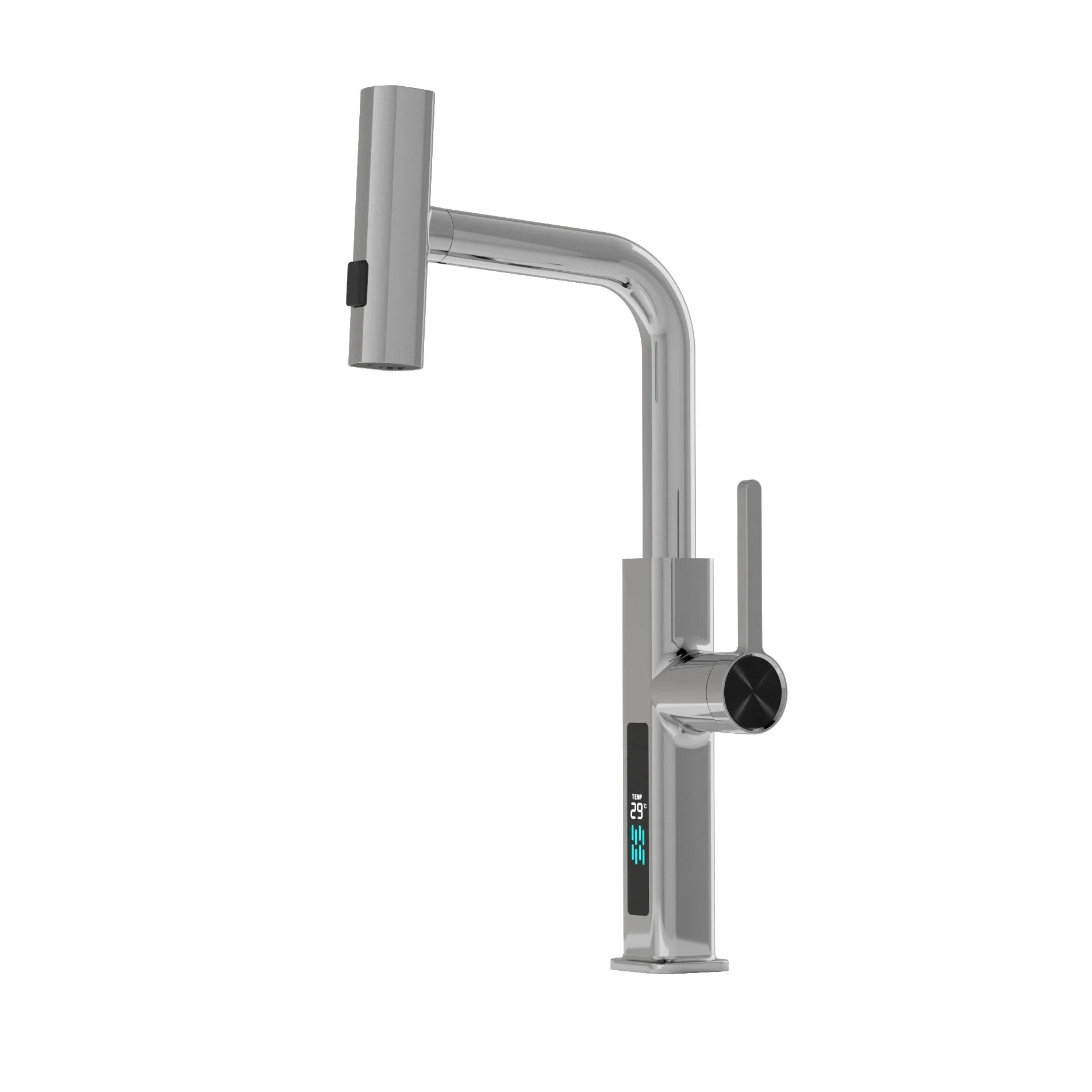 Elyseeaqua Waterfall & Pull-Out Kitchen Faucet Chrome-Pro