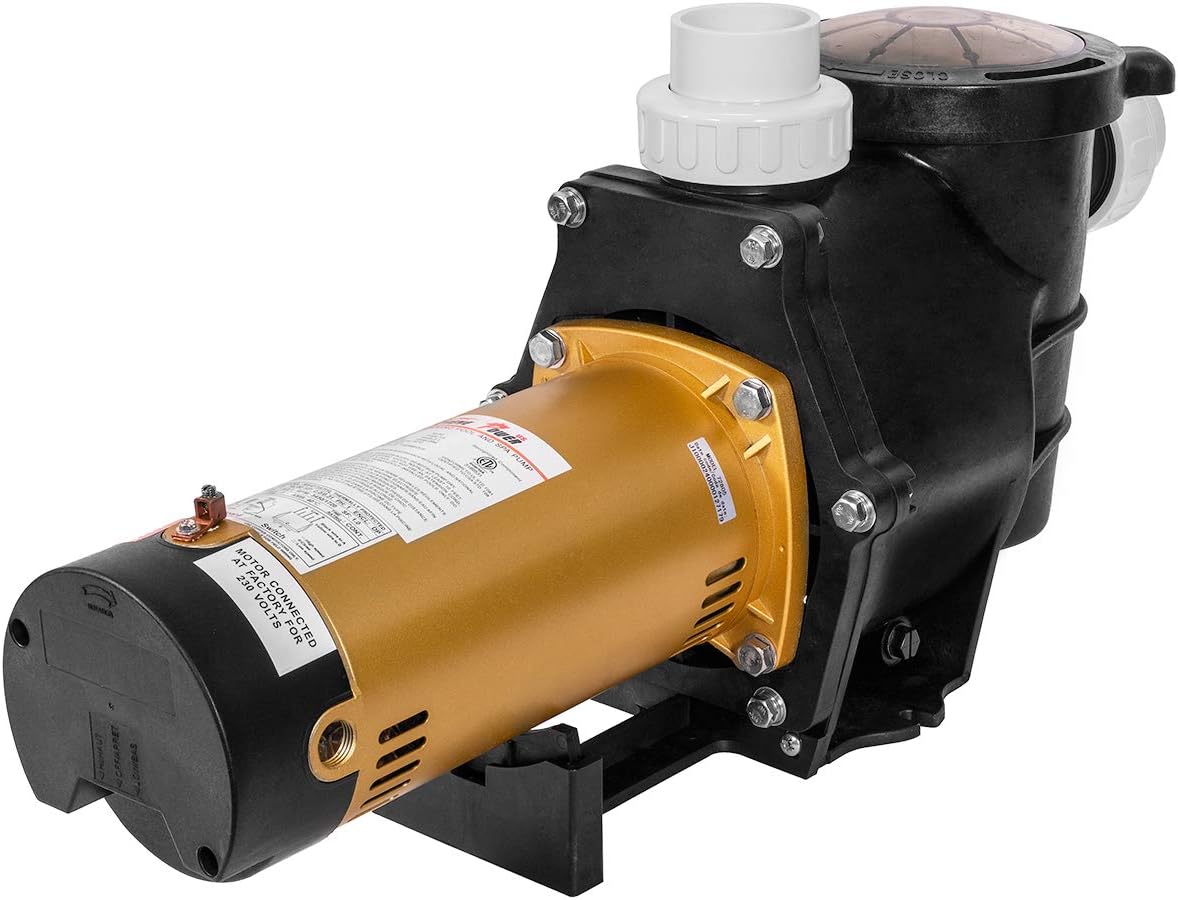 XtremepowerUS 2HP In-Ground Swimming Pool Pump Variable Speed 2" Inlet 230V High Flo w/ Slip-On Fitting