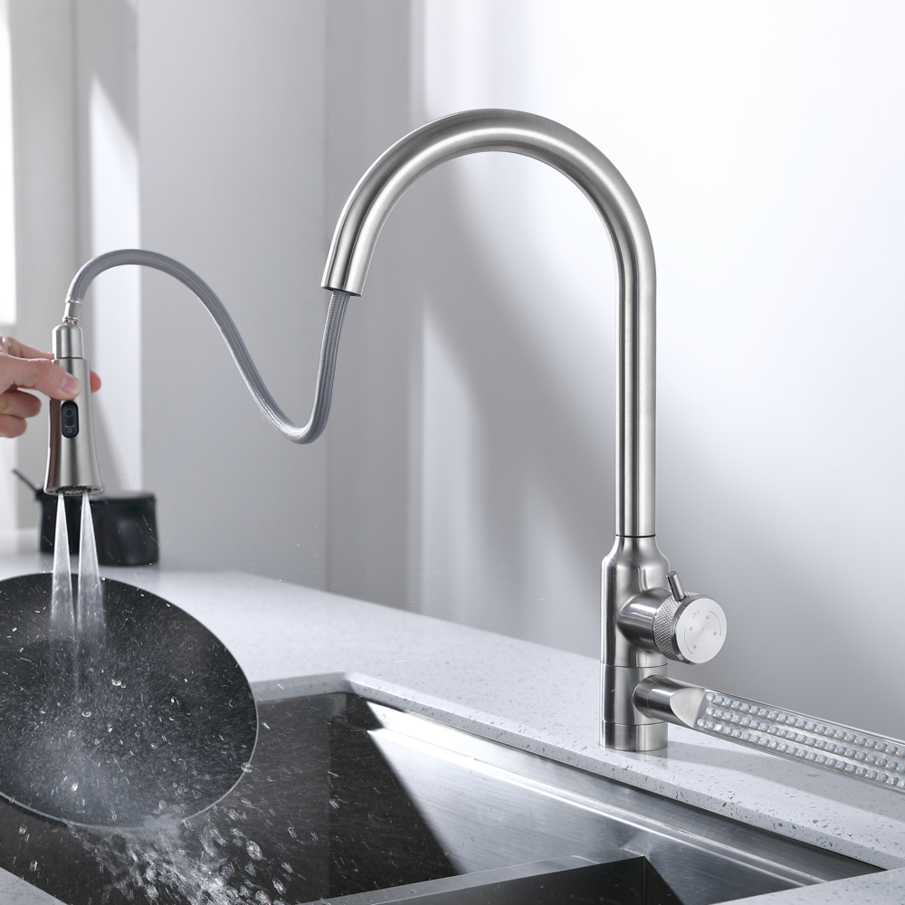 Elyseeaqua Professional Pull Down Sprayer Kitchen Sink Faucet /