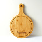 Pizza peel can be personalized with engraving for family gifts