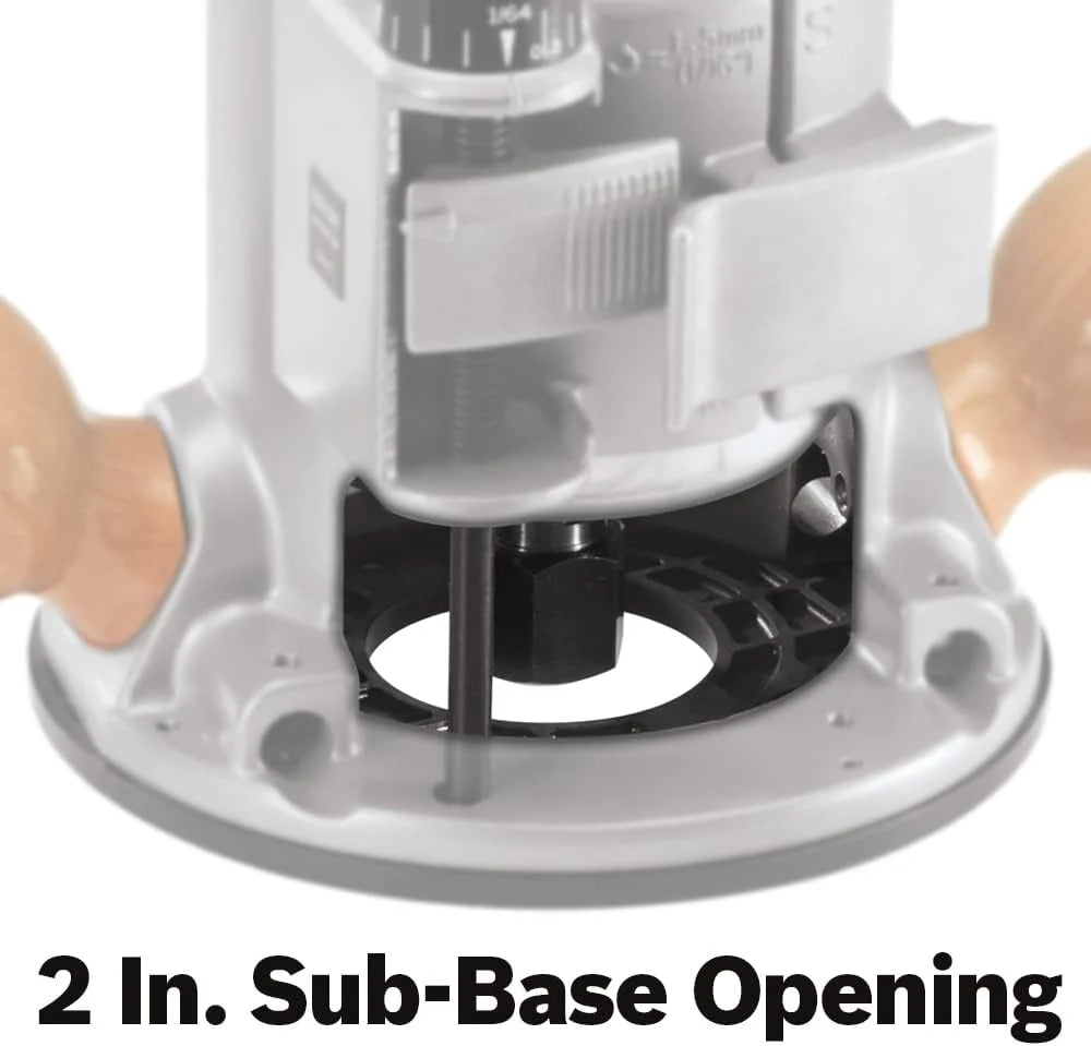 BOSCH 1617EVSPK Wood 12 Amp Router Tool Combo Kit - 2.25 Horsepower Plunge Router & Fixed Base with a Variable Speed