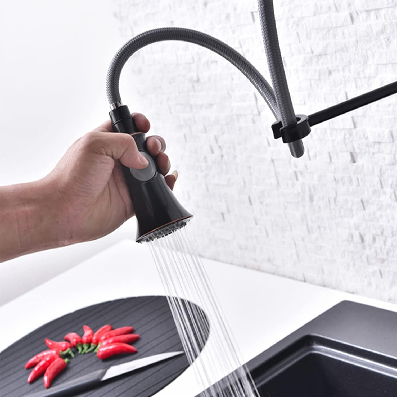 Elyseeaqua Kitchen Pull Down Sprayer 3 Function Faucet