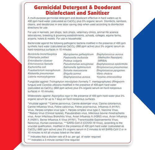 1-Step Kennel Cleaner - EPA Registered Liquid Concentrate Disinfectant and Deodorizer, Effective Against Bacteria and Viruses - 5 Gallons by Alpha Tech Pet