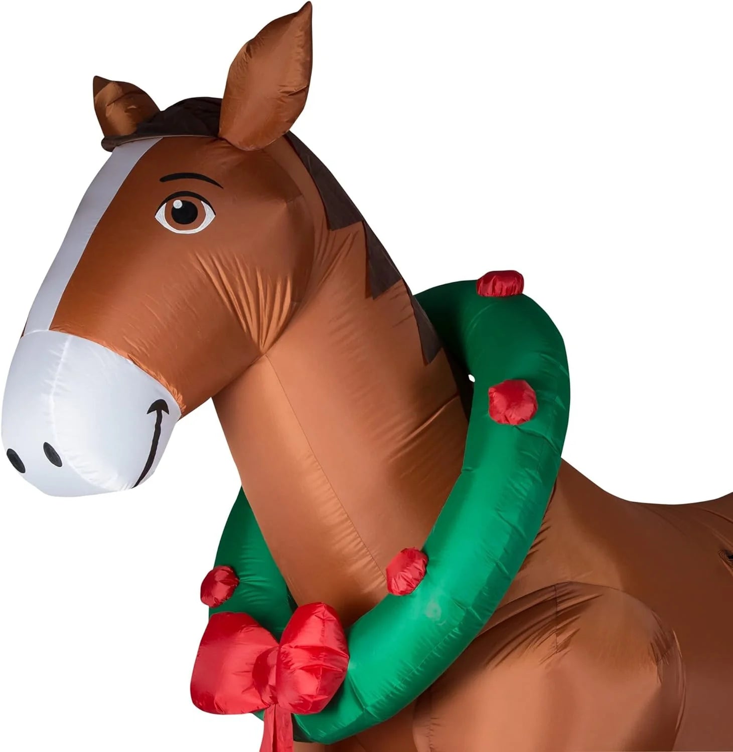 Christmas Inflatables Clydesdale Horse Holiday Inflatable, 9 Foot Wide and Lights Up, Comes with Tether Stakes, Rope, Power Supply and Two Bonus Repair Patches Brown MTR-17148