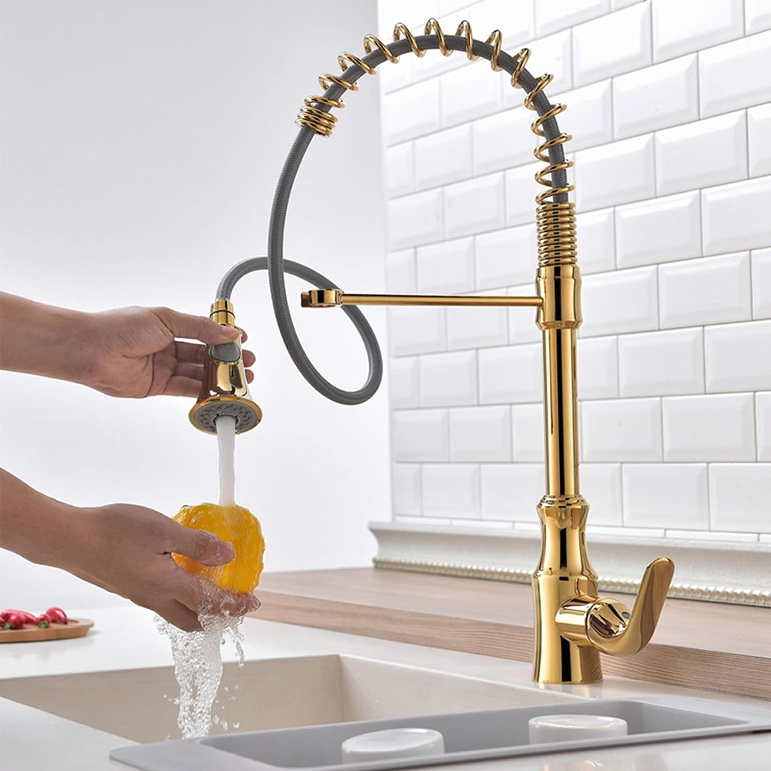 Elyseeaqua Kitchen Pull Down Sprayer 3 Function Faucet