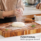Bali Teak End-Grain Butcher Block personalized engraving