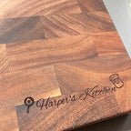 Personalized Walnut Cutting Board,Engraved Cutting Boards with Non-slip Rubber Feet