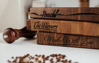 Personalized Double-Sided Walnut Butcher Block