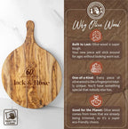 Custom engraved olive wood pizza board – a must-have for family gatherings