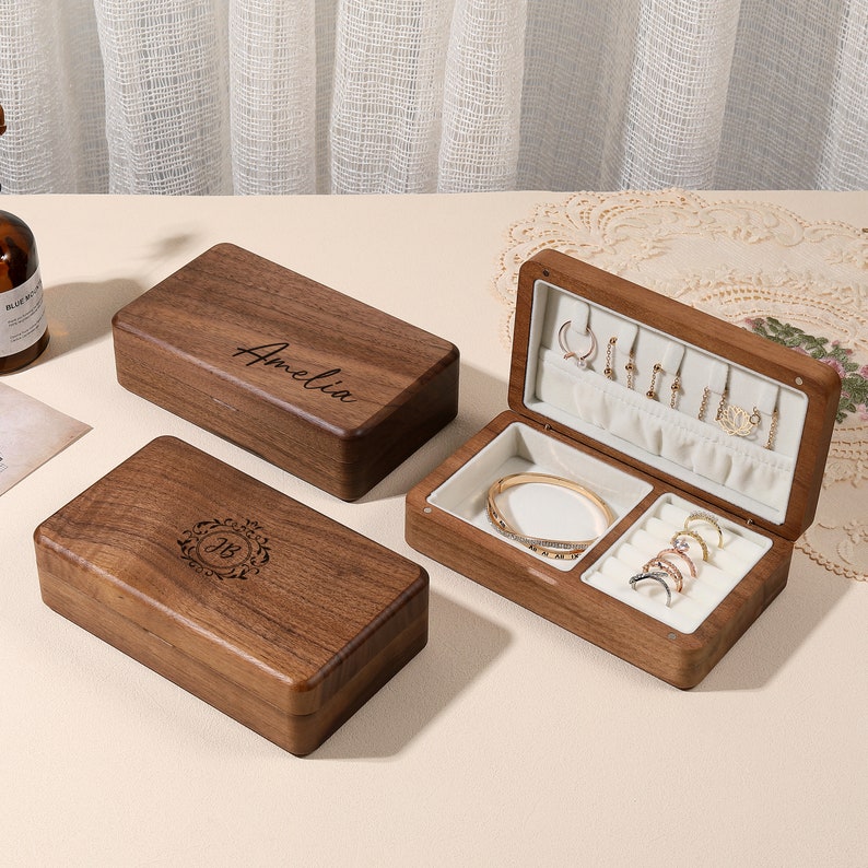 Custom Carved Wooden Jewelry Boxes