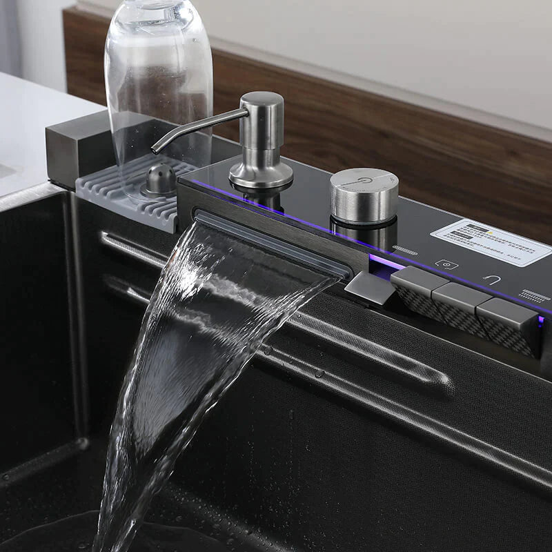 Elyseeaqua Luxury Kitchen Sink With Digital Display And Waterfall Design