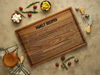 Carved walnut wood cutting boards are available for personalized customization